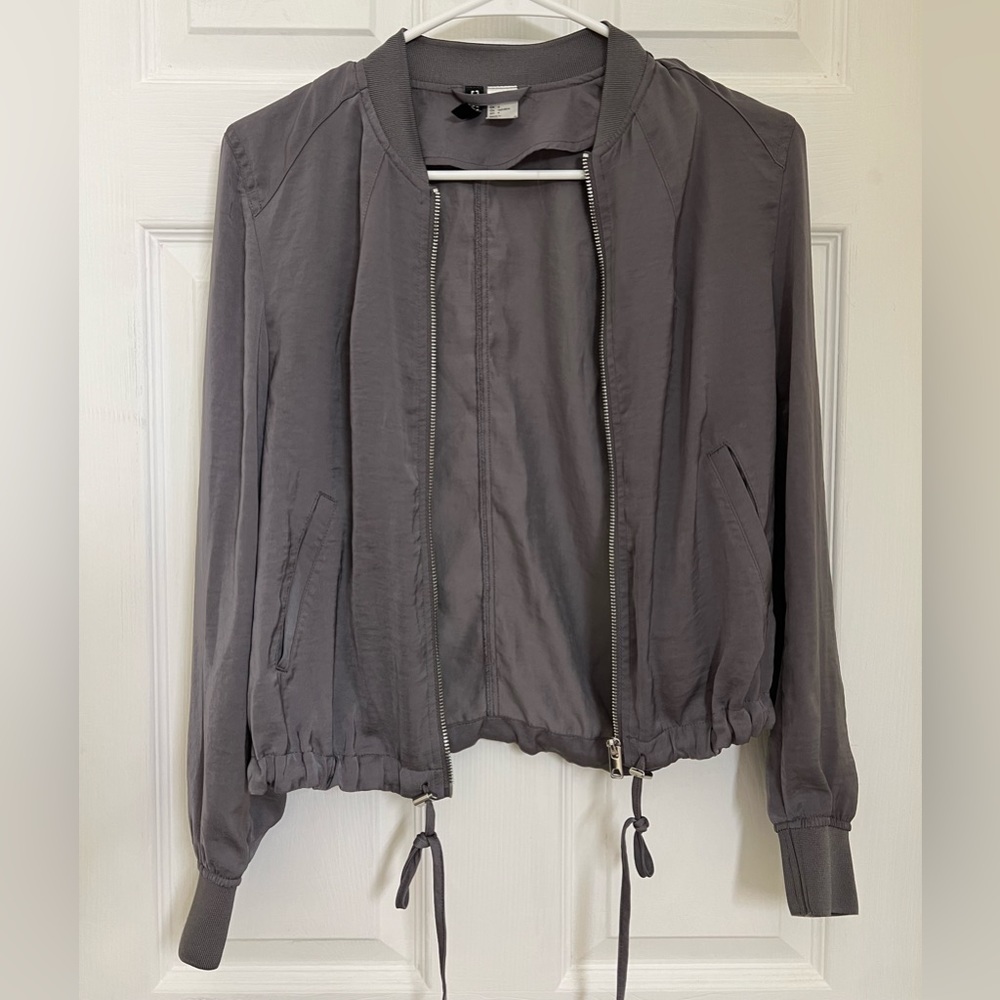 Gray Bomber Jacket